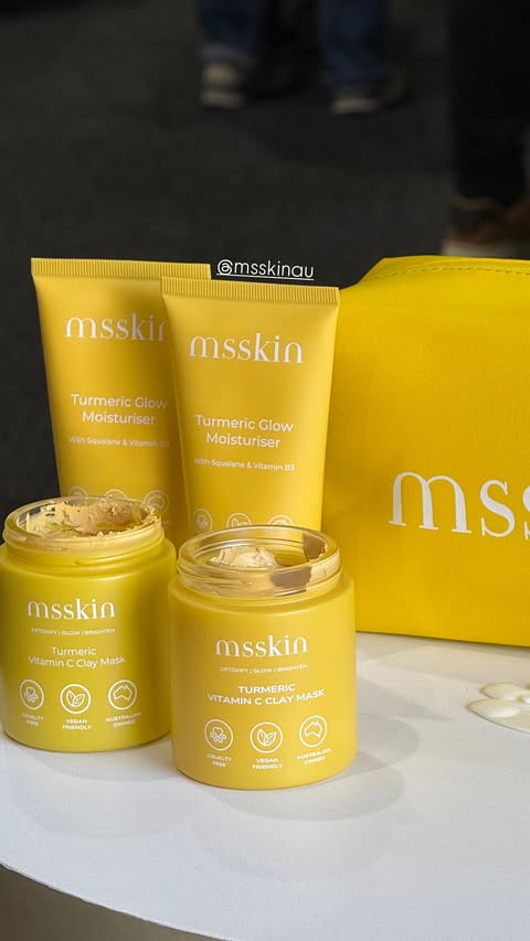 Behind the scenes of the msskin turmeric skincare content shoot